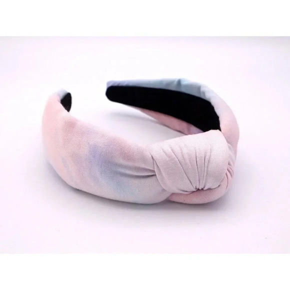 Light Purple Pink Tie Dye Knotted Headband - Picture 2 of 2